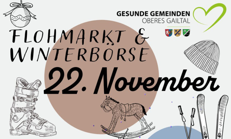 Poster Wintersportbörse mit Flohmarkt in Dellach Gail